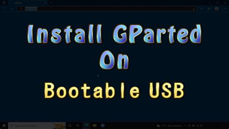 live usb gparted boot problems